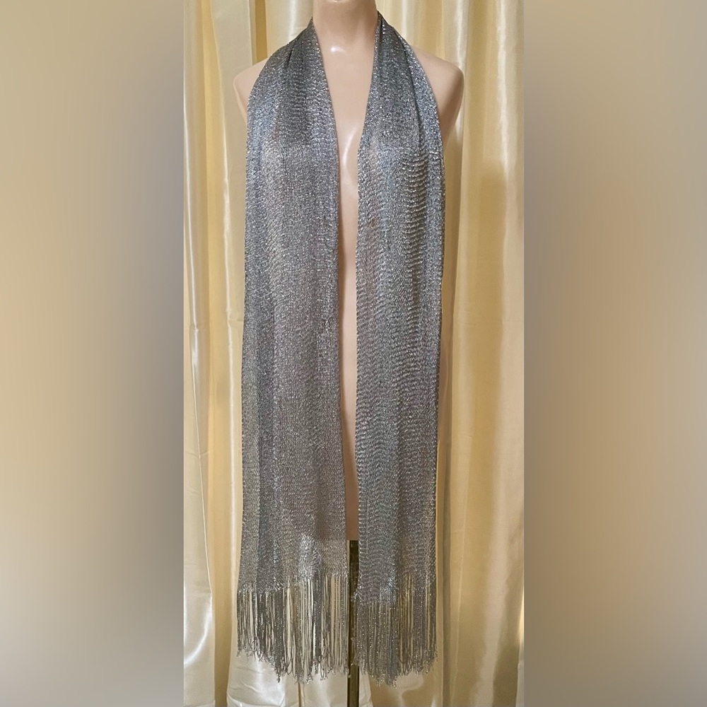 Silver and Gold Reflective Fishnet Scarf